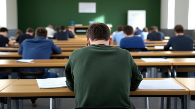 Belajar aktif, siswa terlibat penuh dalam suasana kelas modern.