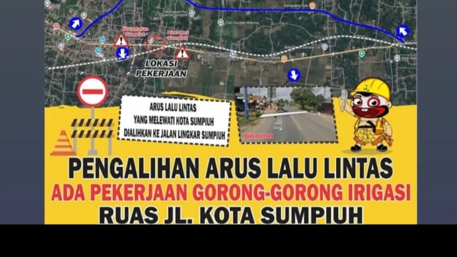 Pengalihan Arus Lalu Lintas di Jalan. Kota Sumpiuh