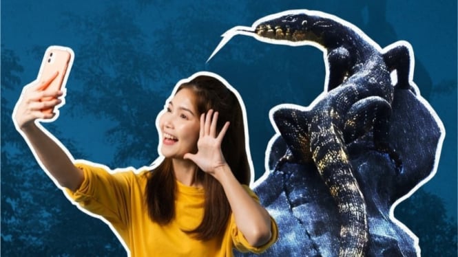 Patung Tugu Biawak Bisa Viral