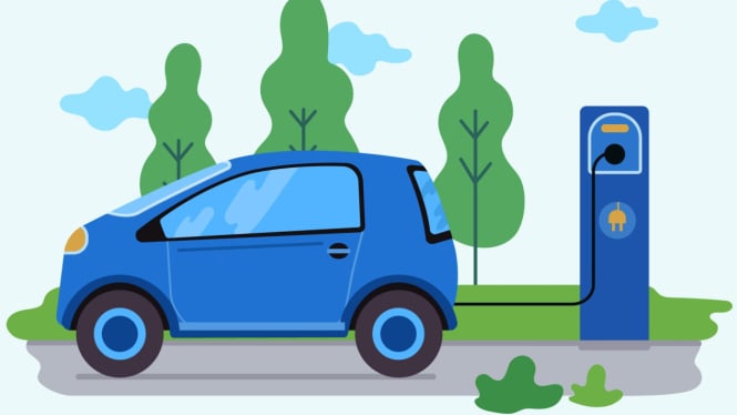 Ilustrasi Mobil Listrik