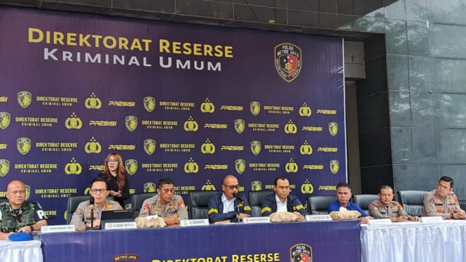 Konferensi pers Dirreskrimum Polda Metro Jaya