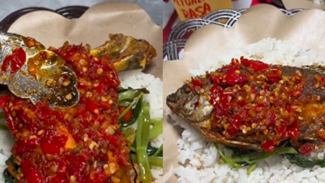 Warung nasi ayam di Purwokerto dengan sambal mantap
