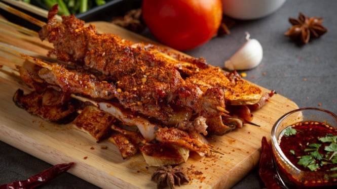 Ilustrasi Makanan Sate