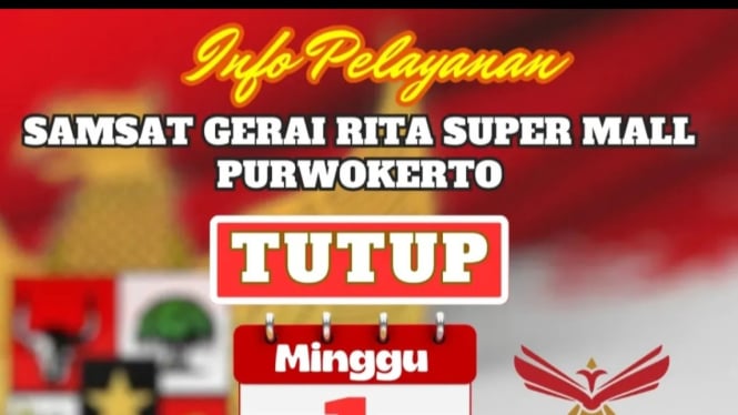 Pelayanan Samsat Gerai Rita Super Mall Purwokerto