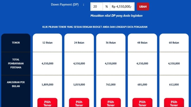 Simulasi Kredit Motor Suzuki Addres di Mandiri Finance