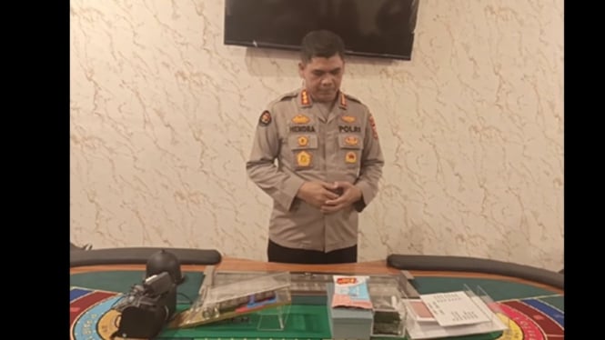 Penggerebekan kasino terselubung di Bandung