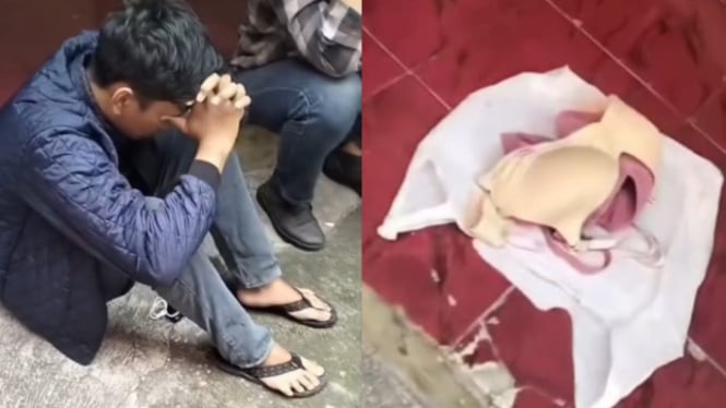 Diduga Pencuri BH Tertangkap Warga
