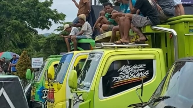 Situasi Terkini Demo Sopir Truk di Banjarnegara