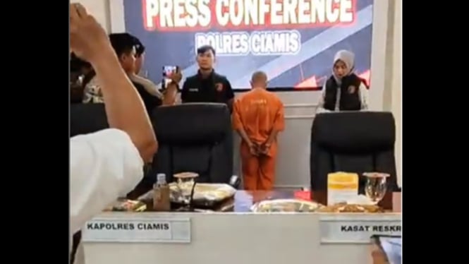 Pelaku diamankan di Polres Ciamis