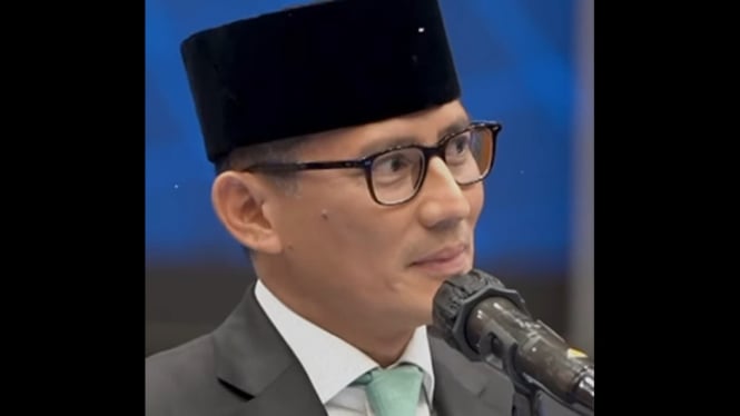 Sandiaga Uno saat bertemu mahasiswa Indonesia di Malaysia