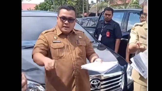 Topan Ginting saat marah-marah dalam video viral sidak aset