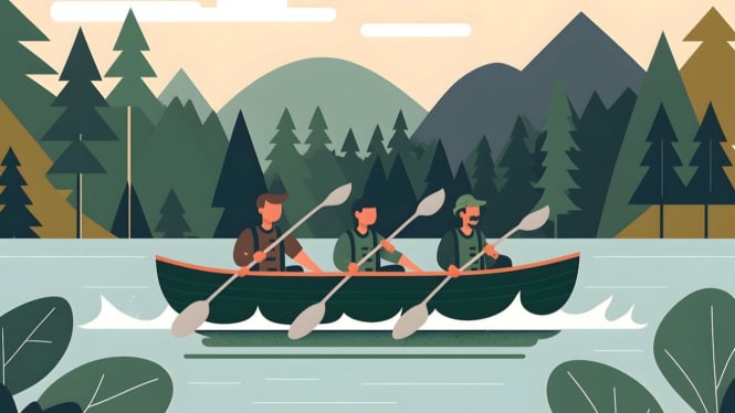 Ilustrasi Pacu jalur yang sedang mendunia