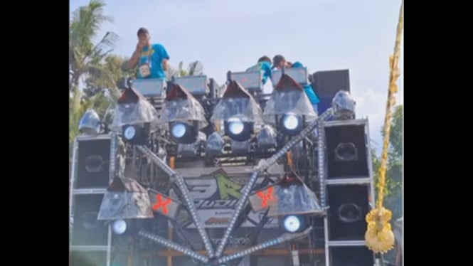 Sound horeg digunakan saat hajatan di kampung