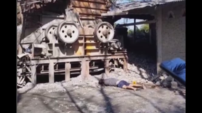 Lokasi penggilingan batu tempat korban ditemukan tewas