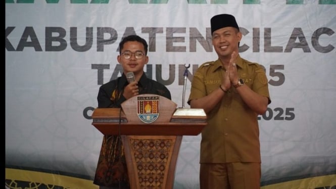 Dafa Aziz saat didampingi Bupati Cilacap