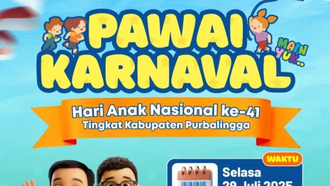 Pawai Karnaval Hari Anak Nasional ke-41 di Purbalingga