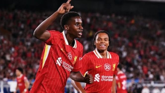 Potret pemain Liverpool selebrasi