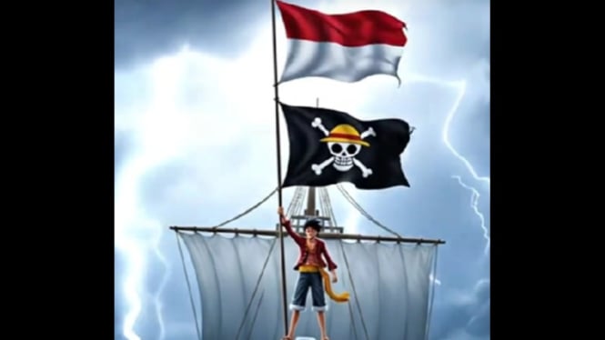 Bendera One Piece berkibar di Indonesia jelang HUT RI ke 80