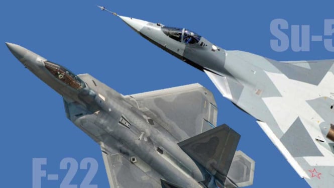 Perbandingan Pesawat Tempur Su-57 dengan F-22