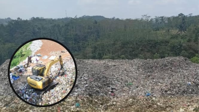 Sampah menumpuk di TPA Kalipancur Purbalingga