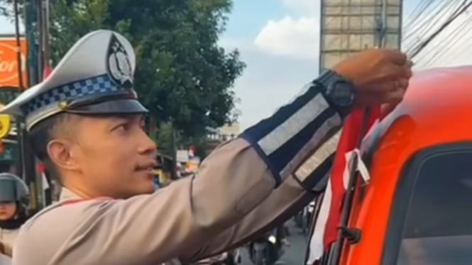 Merah Putih Berkibar di Jalanan, Aksi Polresta Banyumas