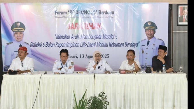 Bupati Lilis dan Wabup Zaeni saat refleksi 6 bulan kerja