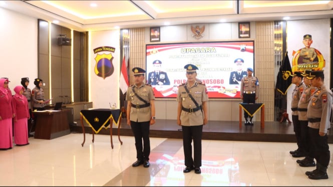 Pelantikan Kapolsek Kaliwiro dan Mojotengah, Wonosobo.