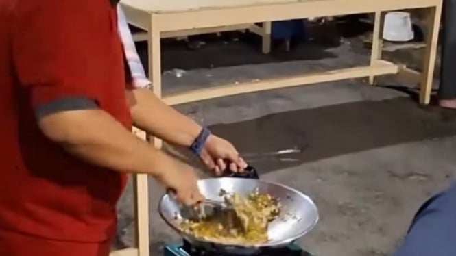 Lomba memasak bapak bapak di Desa Keponggok Purbalingga