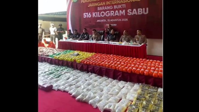 Polda Metro Jaya amankan barang bukti sabu setengah ton