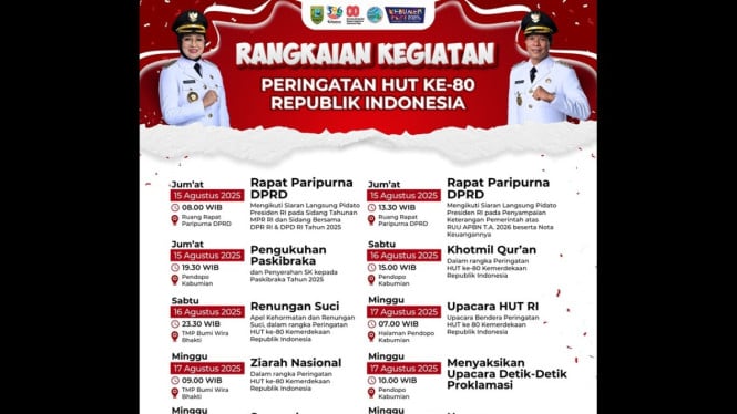 Kemeriahan rangkaian HUT RI ke 80 di Kabupaten Kebumen