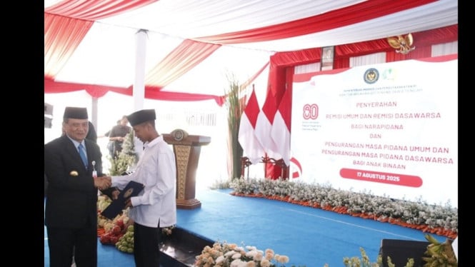 Penyerahan remisi napi di Jawa Tengah HUT RI ke 80