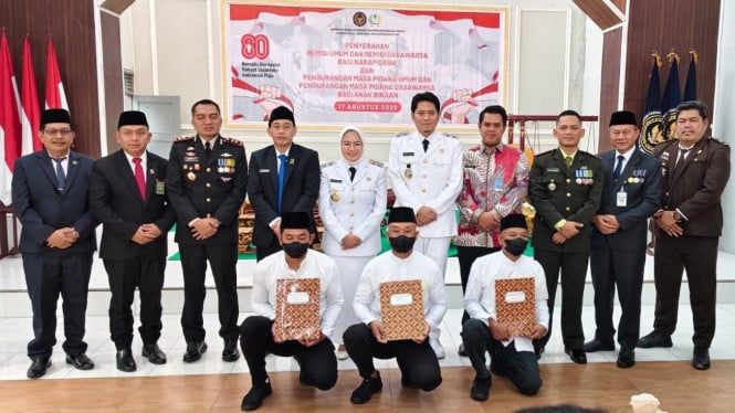 Penyerahan Remisi Umum Bagi narapidana di Banjarnegara.