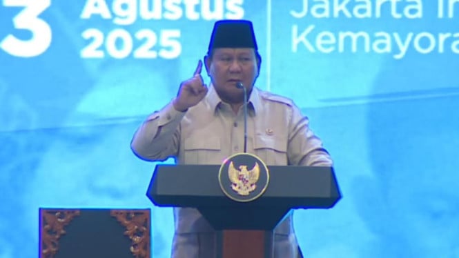 Presiden Prabowo saat pembekalan guru dan kepala sekolah