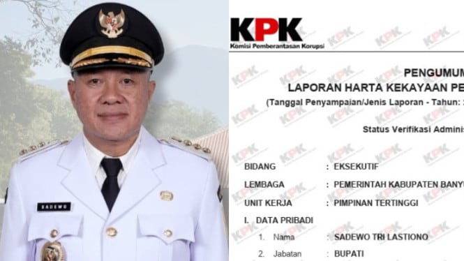 Harta Kekayaan Bupati Banyumas Sadewo Tri Lastiono
