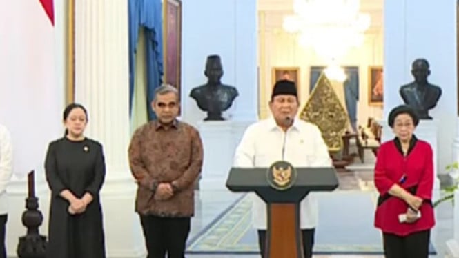 Prabowo umumkan keputusan DPR di Istana