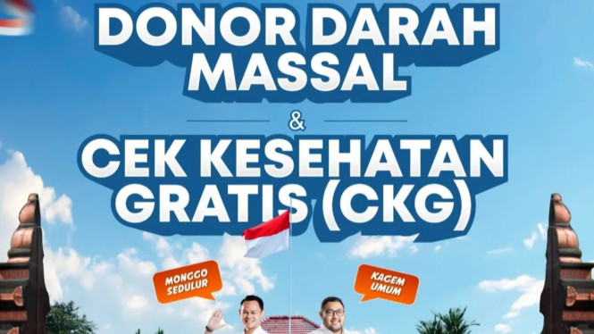 Donor Darah Massal dan Cek Kesehatan Gratis (CKG) di Purbalingga