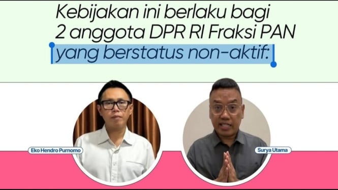 Penghentian Gaji-Tunjangan Uya Kuya dan Eko Patrio
