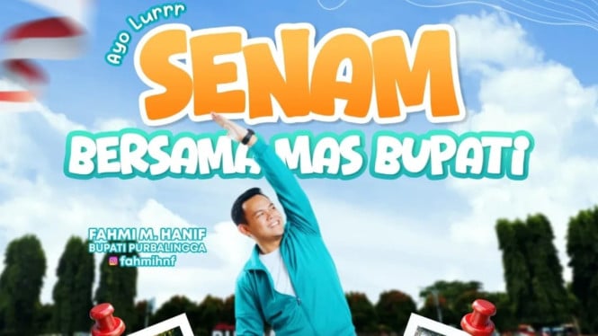 Senam Bareng Bupati Fahmi di CFD Purbalingga