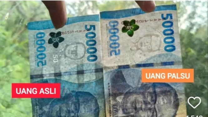 Uang Palsu Rp 50 Ribu Terdeteksi di Pucang Banjarnegara