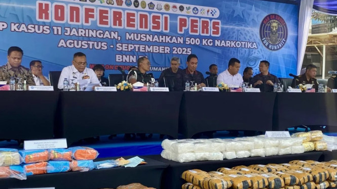 Konferensi pers jaringan narkotika di Kantor BNN, Jakarta