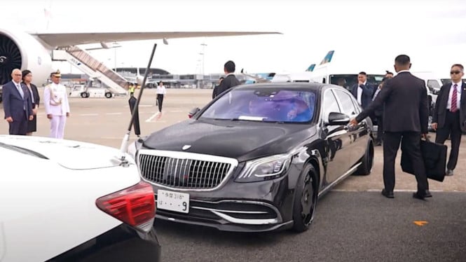 Mobil Presiden Prabowo Subianto saat kunjungan ke Jepang