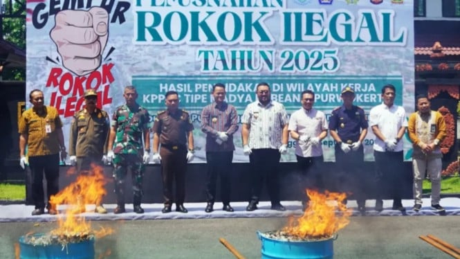 Batang Rokok Ilegal Dimusnahkan di Purbalingga