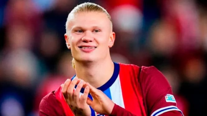 Penyerang timnas Norwegia, Erling Haaland