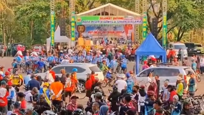 Fun Bike dan Senam Sehat Memperingati HUT Ke-80 TNI di Banjarnegara