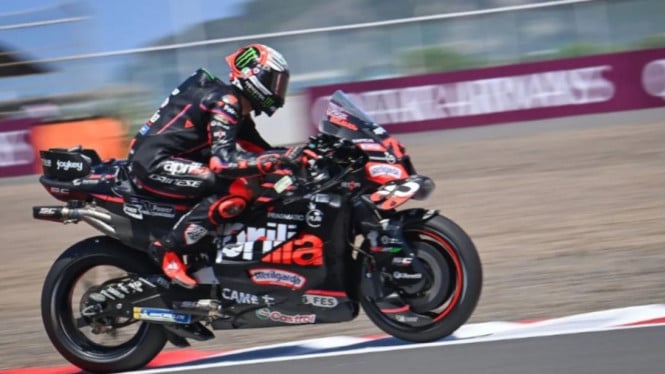 Pembalap Aprilia Racing Marco Bezzecchi