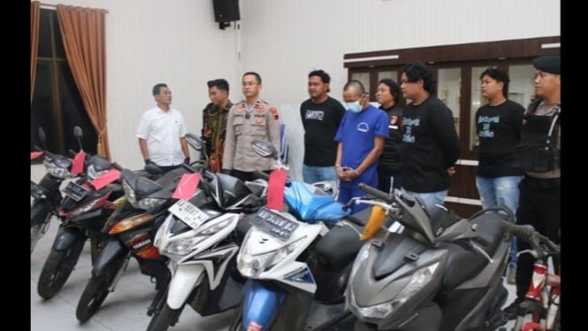 Barang bukti enam motor hasil curian diamankan