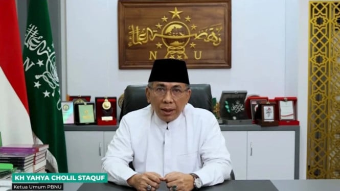 Ketua Umum PBNU KH Yahya Cholil Staquf atau Gus Yahya