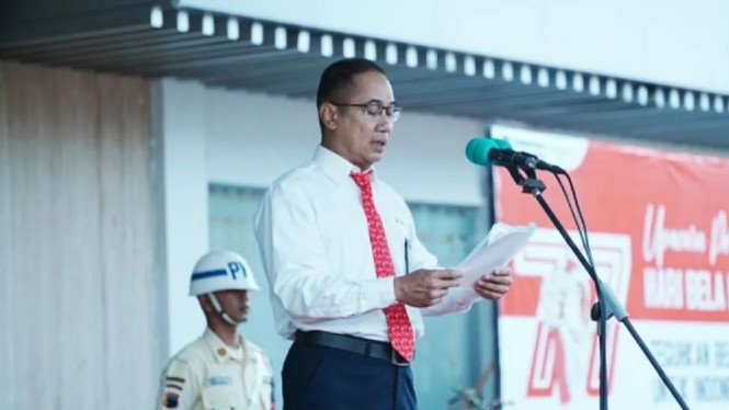 Upacara Bela Negara di Kilang Cilacap