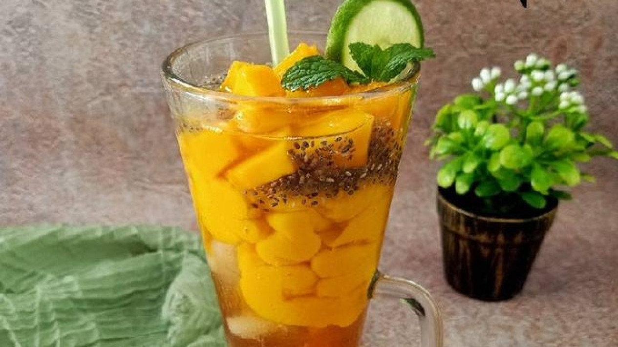 Foto Segarnya Mango Tea, Cara Mudah Membuat Teh Mangga Dingin yang ...