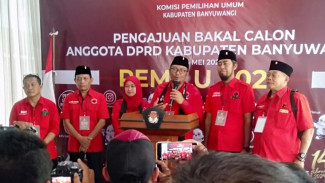 Daftarkan Bakal Caleg ke KPU, PDIP Banyuwangi Pasang Target 23 Kursi